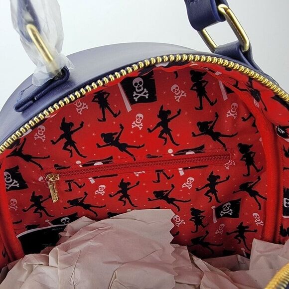 Loungefly Disney Mini Backpack Captain Hook Peter Pan Tinkerbell Ship NWT